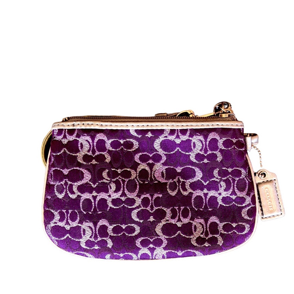Coach Purple Silver Wristlet - Picture 3 of 7